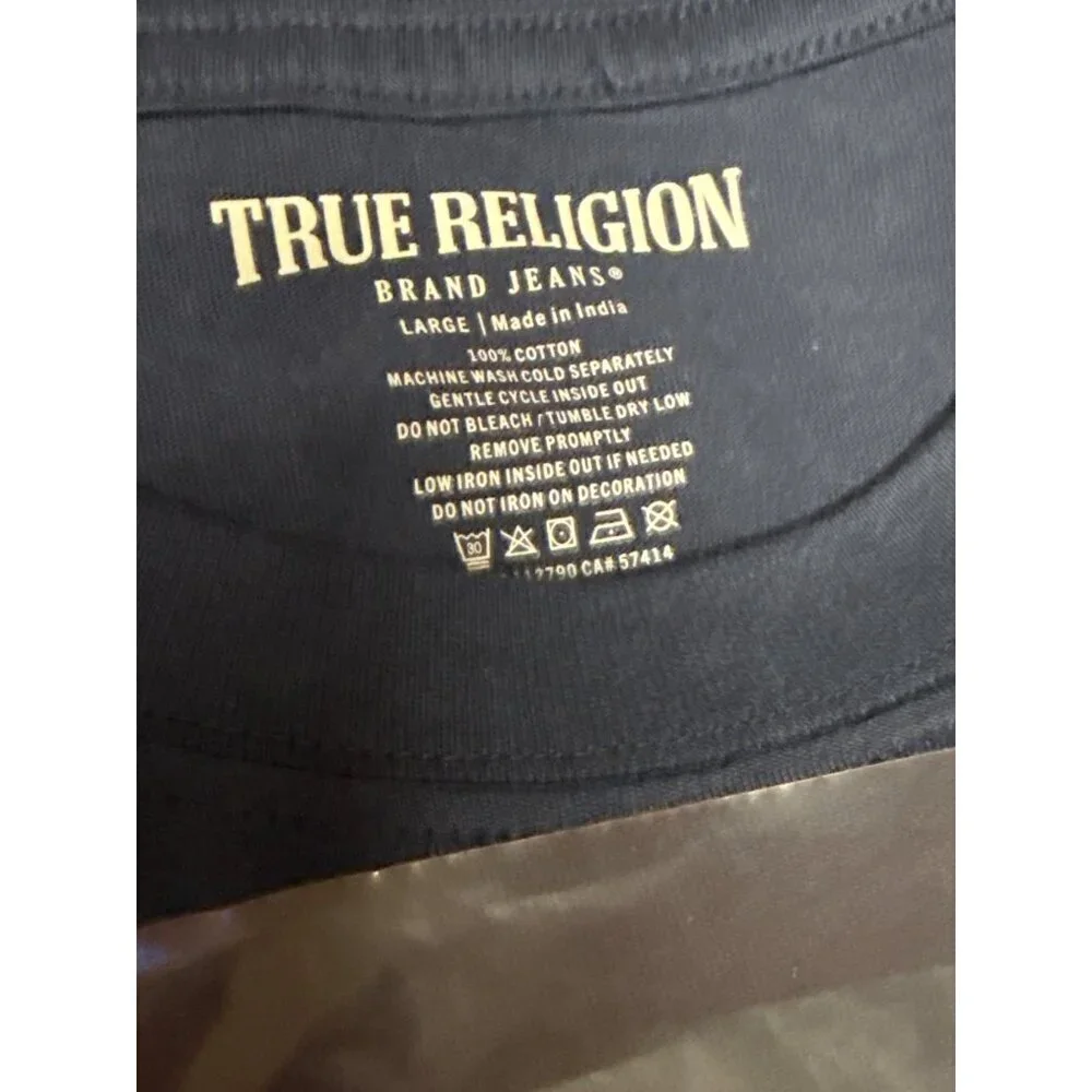 True Religion features embossed